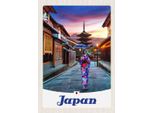 Vianmo Insegna In Legno 30X20 Cm Japan Asien Japanerin Tradition