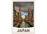 Vianmo Insegna In Legno 30X20 Cm Japan Asien Fluss Stadt Urlaub