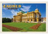 Vianmo Insegna In Legno 12X18 Cm Zagreb Kroatien Nationaltheater