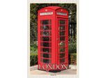 Vianmo Insegna In Legno 30X20 Cm London United Kingdom Telephone Box