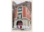Vianmo Insegna In Legno 18X12 Cm New York Usa Firehouse