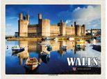 Vianmo Insegna In Legno 30X40 Cm Wales United Kingdom Caernarfon Castle