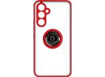 Custodia Ibrida Per Cellulare Con Supporto Ad Anello Per Samsung Galaxy A54 5G - Rosso