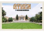 Vianmo Insegna In Legno 12X18 Cm Athen Griechenland Zappeion Kongress