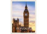 Vianmo Insegna In Legno 40X30 Cm London Elizabeth Tower Big Ben