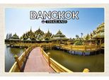 Vianmo Insegna In Legno 12X18 Cm Bangkok Thailand Der Goldene Tempel