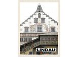 Vianmo Insegna In Legno 40X30 Cm Lindau Rathaus