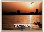Vianmo Insegna Di Latta 30X40 Cm Hamburg Winterhude Sonnenuntergang