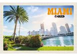 Vianmo Insegna In Legno 12X18 Cm Miami Usa City Stadt Meer Palme
