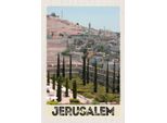 Vianmo Insegna In Legno 30X20 Cm Jerusalem Israel Stadt Garten