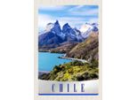Vianmo Insegna In Legno 30X20 Cm Chile Gebirge Meer Natur Schnee