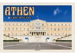 Vianmo Insegna In Legno 12X18 Cm Athen Griechenland Syntagma Platz