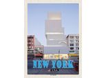 Vianmo Insegna In Legno 40X30 Cm New York Usa New Museum