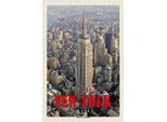 Vianmo Insegna In Legno 18X12 Cm New York Empire State Building Dko