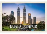 Vianmo Insegna In Legno 12X18 Cm Kuala Lumpur Malaysia Skyline