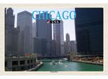 Vianmo Insegna In Legno 12X18 Cm Chicago Usa Chicago River Fluss HochhäUser