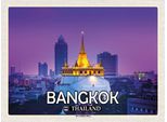 Vianmo Insegna In Legno 30X40 Cm Bangkok Thailand Der Goldene Berg Tempel