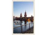 Vianmo Insegna In Legno 30X20 Cm Berlin OberbaumbrüCke Architektur