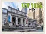 Vianmo Insegna In Legno 30X40 Cm New York Usa Public Library Bibliothek