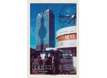 Vianmo Insegna In Legno 30X20 Cm Berlin Alexanderplatz Hauptstadt