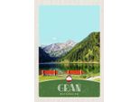 Vianmo Insegna In Legno 30X20 Cm GräN ÖSterreich Rote Bank WäLder Natur