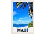 Vianmo Insegna In Legno 30X20 Cm Maui Hawaii Insel Usa Strand