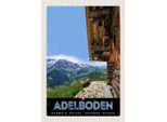 Vianmo Insegna In Legno 30X20 Cm Adelboden Schweiz Aussicht Auf Gebirge