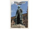 Vianmo Insegna In Legno 30X20 Cm Erlangen Markgrafenstatue