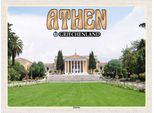 Vianmo Insegna In Legno 30X40 Cm Athen Griechenland Zappeion Kongress