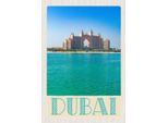 Vianmo Insegna In Legno 30X20 Cm Dubai Strand Meer Moschee Sonne