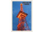 Vianmo Insegna In Legno 30X20 Cm Berlin Funkturm Deutschland