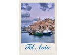 Vianmo Insegna In Legno 30X20 Cm Tel Aviv Stadt Meer Boote