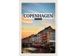 Vianmo Insegna In Legno 30X20 Cm Copenhagen Denmark Sonnenuntergang
