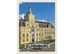 Vianmo Insegna In Legno 40X30 Cm Oldenburg Schloss