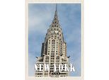 Vianmo Insegna In Legno 40X30 Cm New York Building Wolkenkratzer