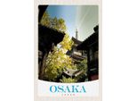 Vianmo Insegna In Legno 30X20 Cm Osaka Japan Asien HäUser Stadt