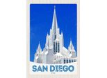 Vianmo Insegna In Legno 30X20 Cm San Diego Usa Amerika Architektur