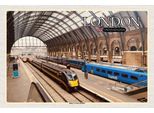 Vianmo Insegna In Legno 20X30 Cm London Uk King`S Cross Station