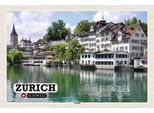 Vianmo Insegna In Legno 20X30 Cm ZüRich Schweiz Altstadt Fluss