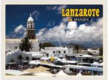Vianmo Insegna In Legno 30X40 Cm Lanzarote Spanien Teguise Stadt Kirche