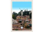 Vianmo Insegna In Legno 30X20 Cm Israel Stadt WindmüHle Natur