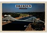 Vianmo Insegna In Legno 20X30 Cm Dresden BrüCke Blaues Wunder