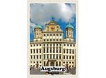 Vianmo Insegna In Legno 30X20 Cm Augsburg Rathaus Architektur