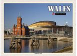 Vianmo Insegna In Legno 30X40 Cm Wales United Kingdom Hauptstadt Cardiff