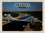Vianmo Insegna In Legno 30X40 Cm Dresden BrüCke Blaues Wunder