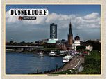 Vianmo Insegna In Legno 30X40 Cm DüSseldorf Rheinuferpromenade