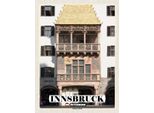 Vianmo Insegna In Legno 40X30 Cm Innsbruck ÖSterreich Goldenes Dachl