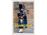 Vianmo Insegna In Legno 18X12 Cm Edinburgh Scotland Dudelsack Mann