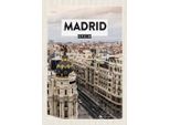 Vianmo Insegna In Legno 18X12 Cm Reise Madrid Spanien Reiseziel Architektur