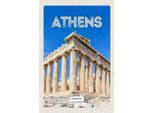 Vianmo Insegna In Legno 18X12 Cm Athen Greece Akropolis Geschenk
